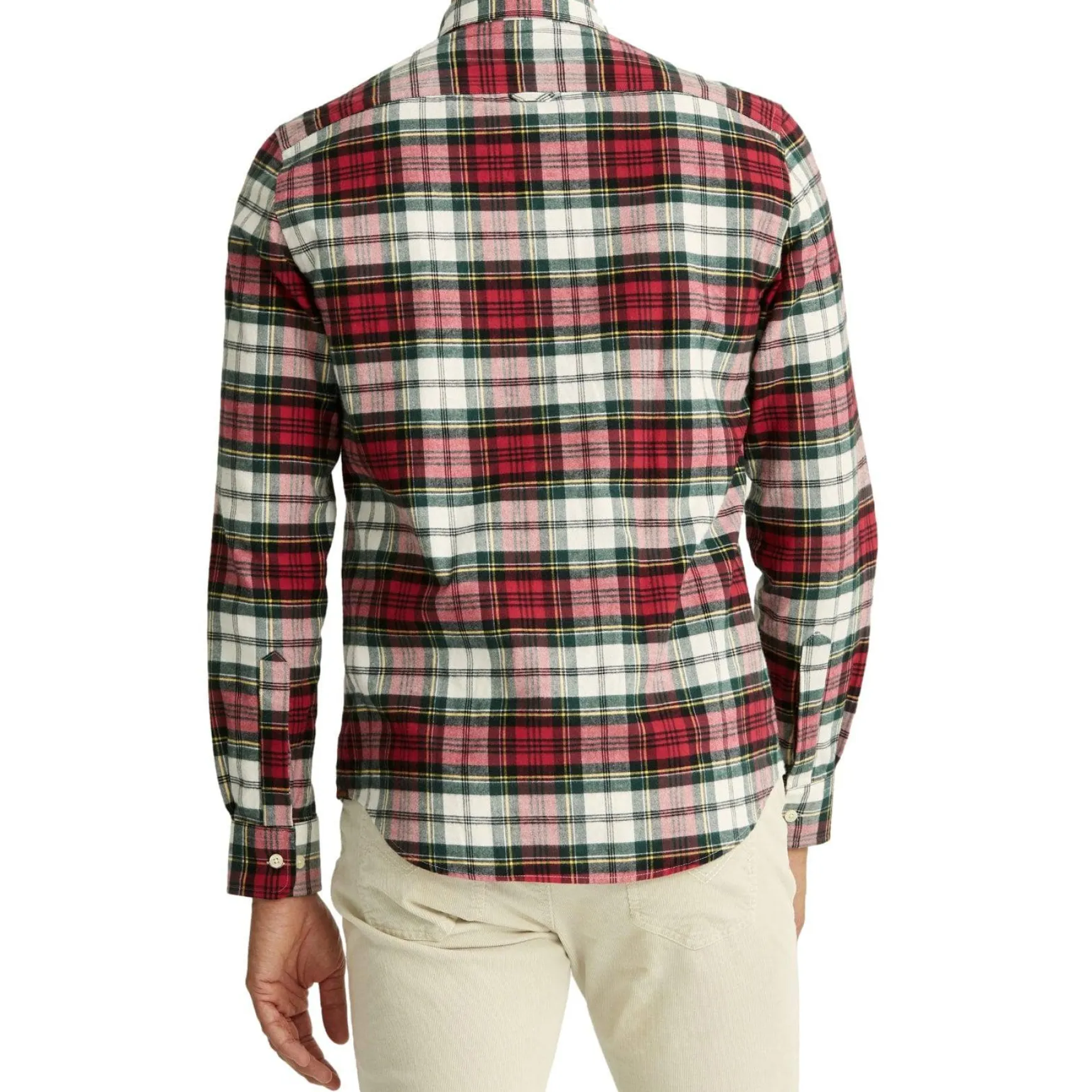Smedley Flannel Shirt Offwhite/Red