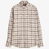 Soft Check Flannel Shirt Camel