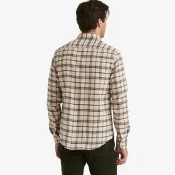 Soft Check Flannel Shirt Camel