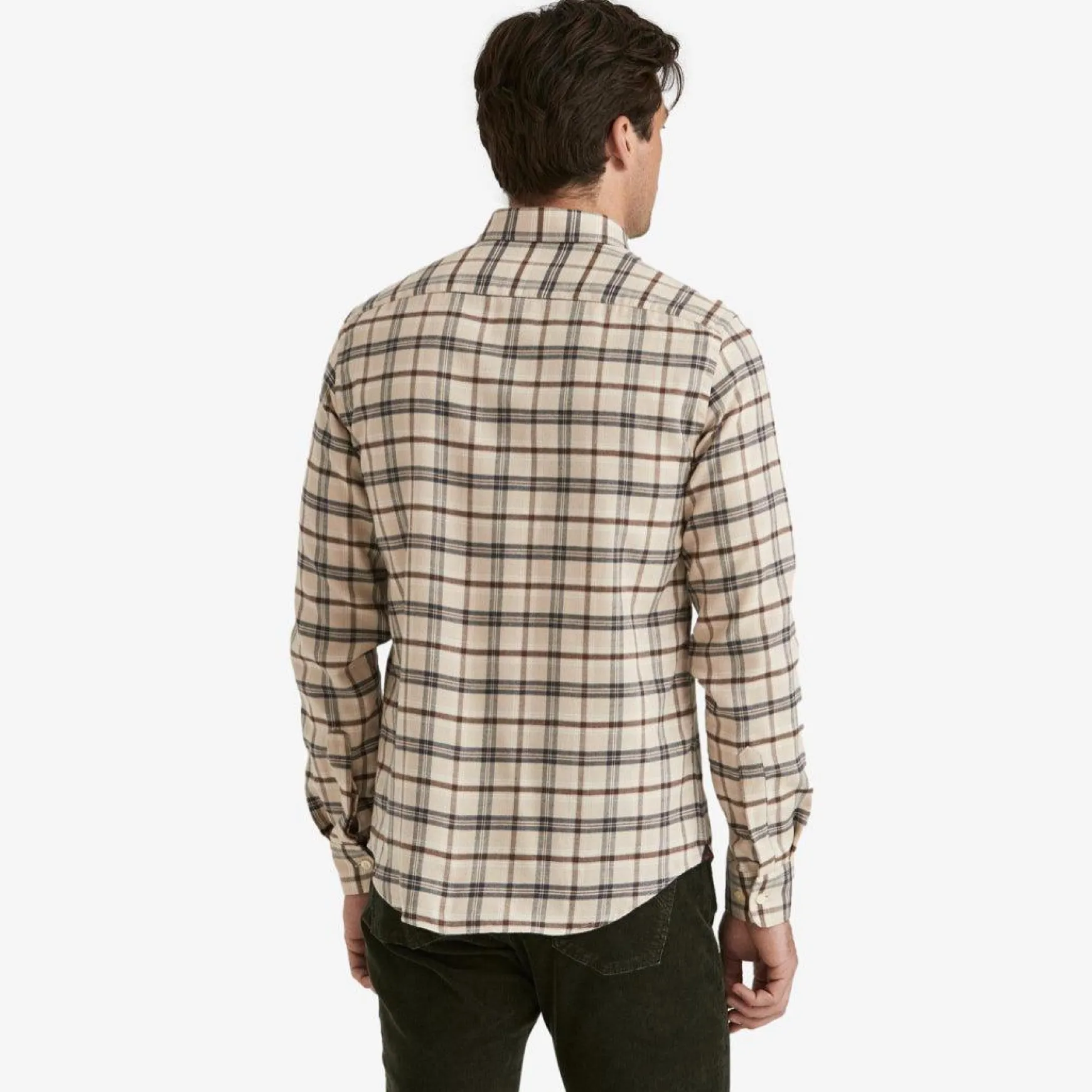 Soft Check Flannel Shirt Camel