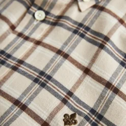 Soft Check Flannel Shirt Camel