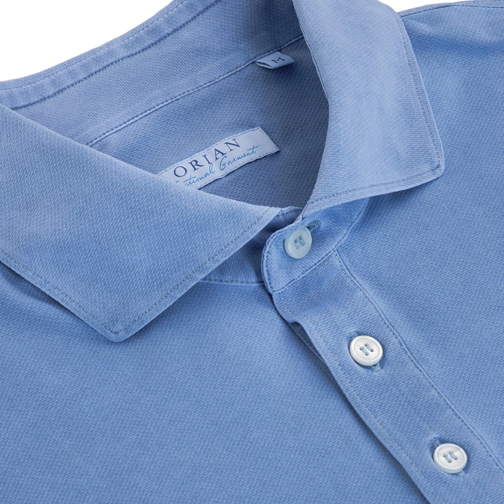 Stretch Polo Piqué Blue