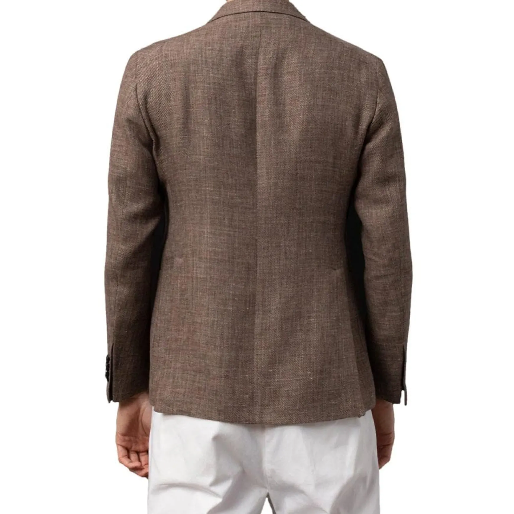 Tagliatore Structured Linen/Wool Blazer Brun