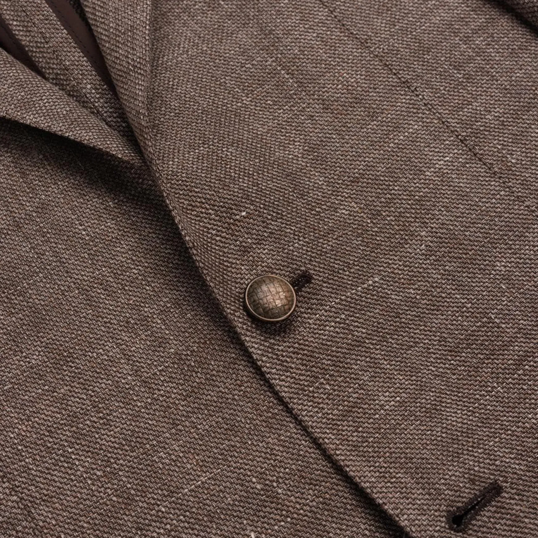 Tagliatore Structured Linen/Wool Blazer Brun