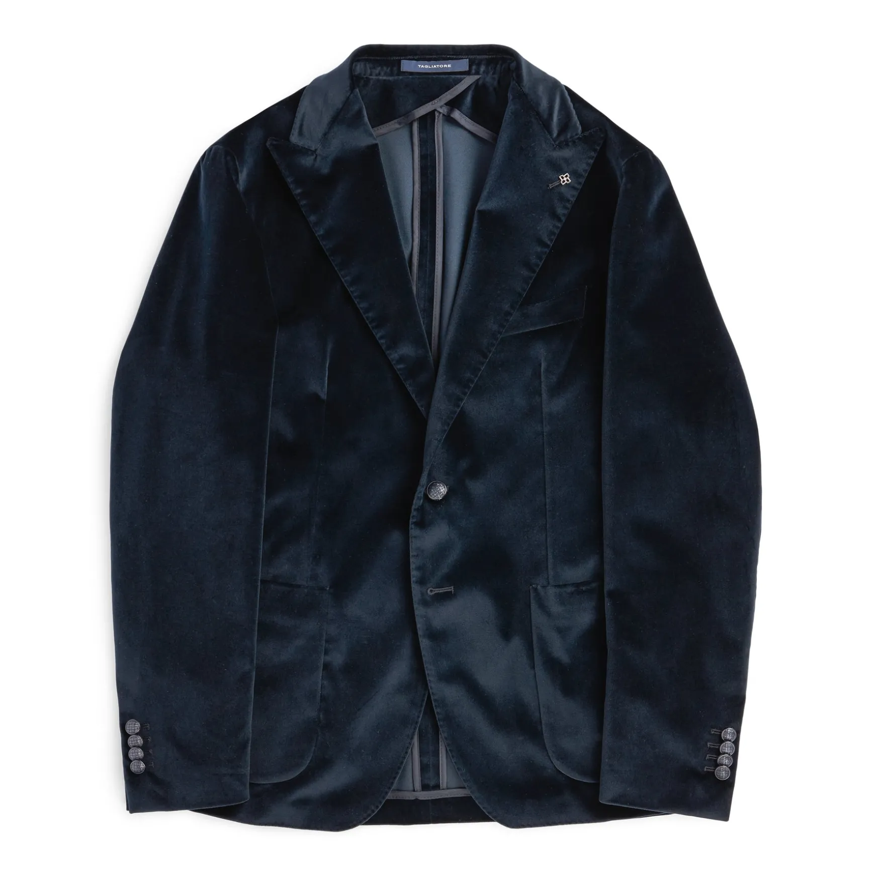 Tagliatore Velvet Jacket Blue