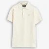Tartan Pique Polo Antique White