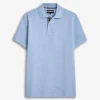 Tartan Pique Polo Sky Blue
