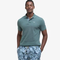 Tartan Pique Polo Vintage Teal