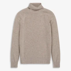 Trani Wool/Cashmere Turtleneck Porridge