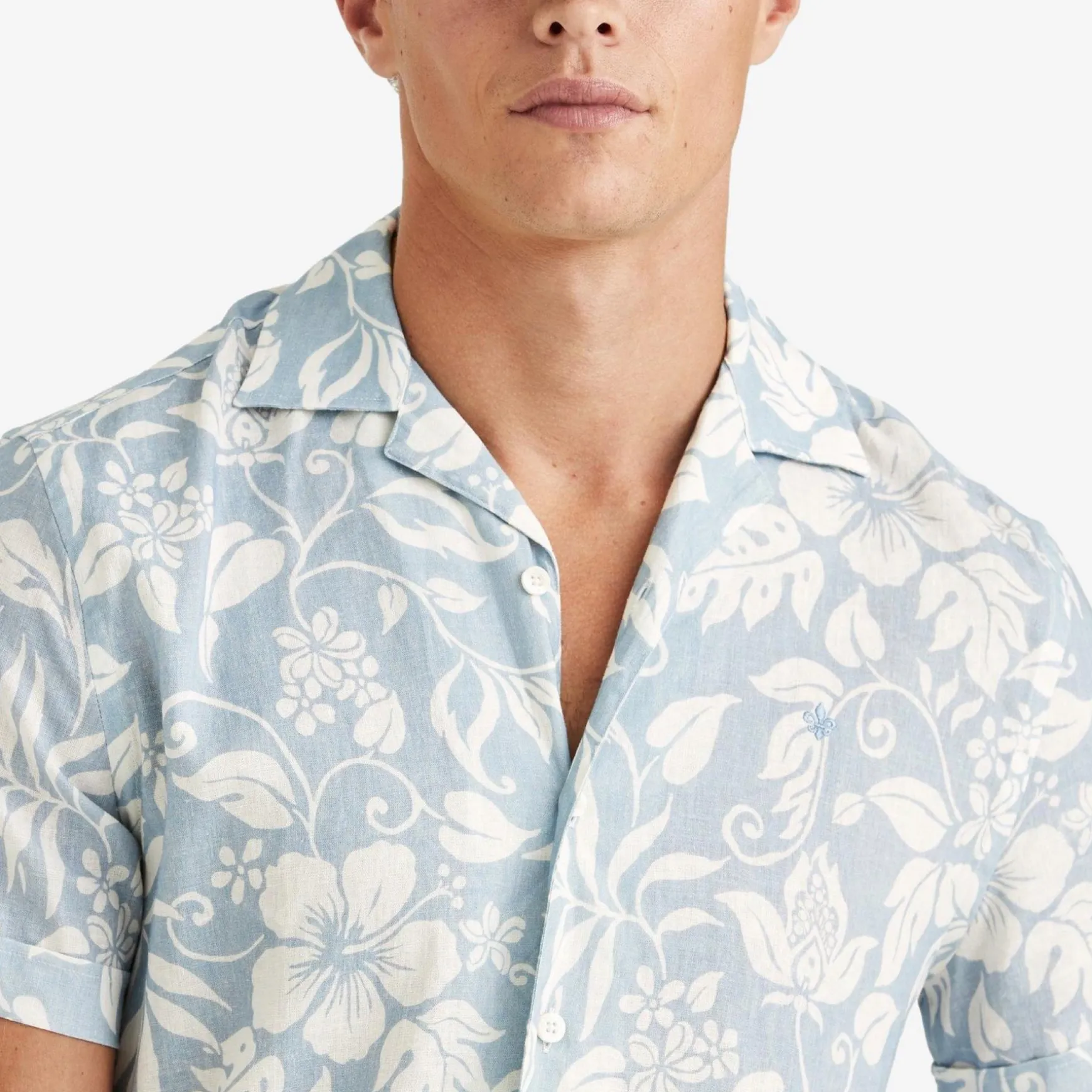 Tropical Short Sleeve Shirt Blue