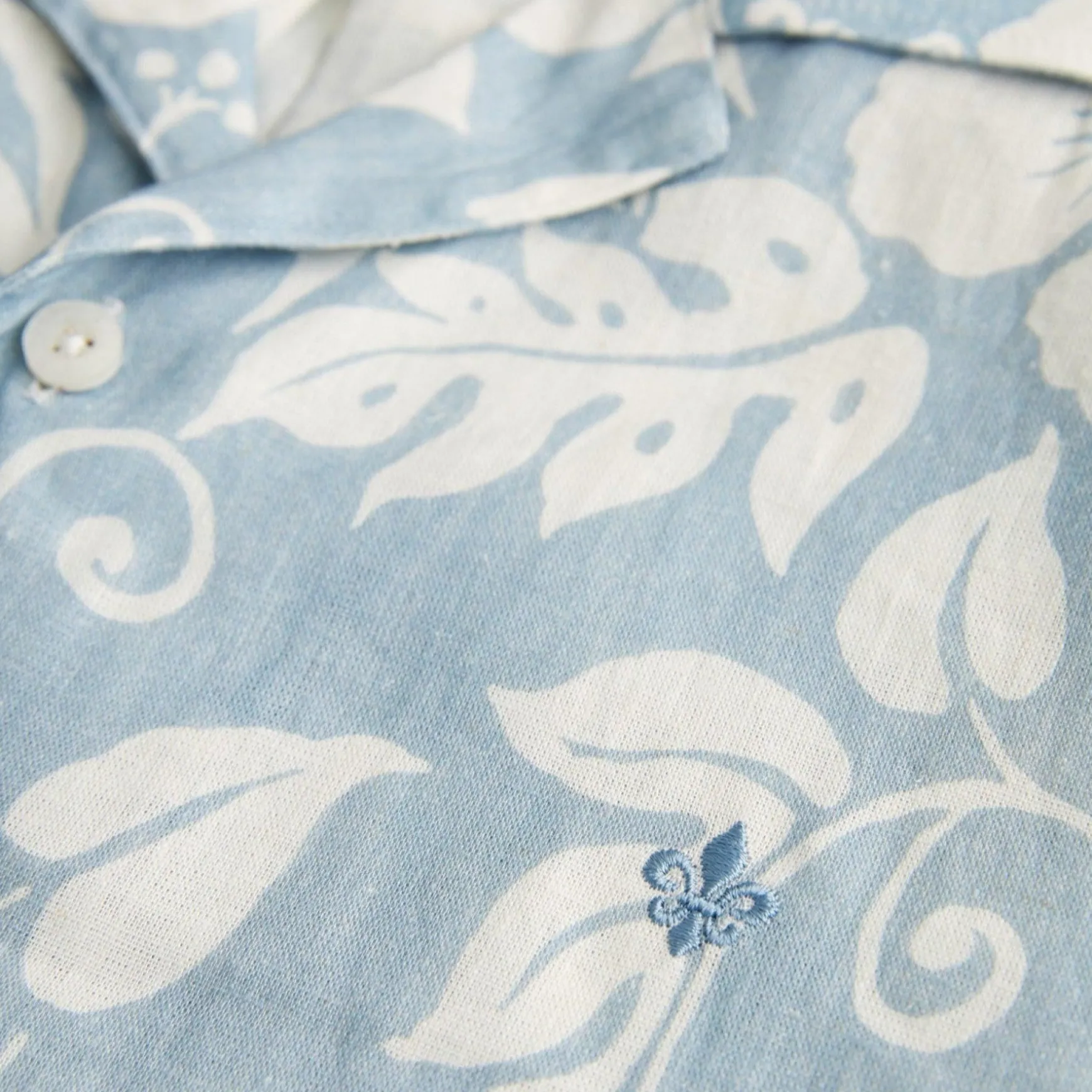 Tropical Short Sleeve Shirt Blue