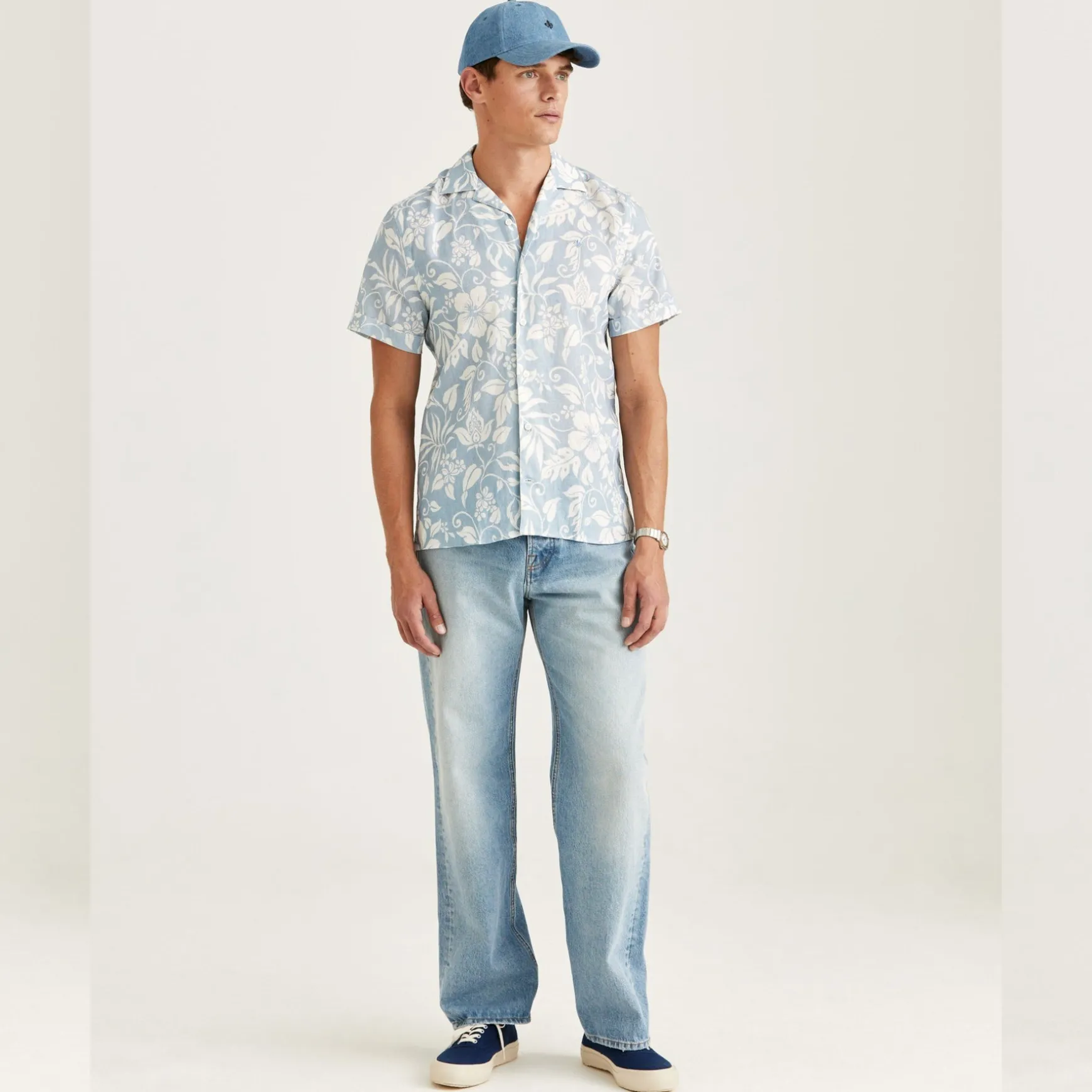 Tropical Short Sleeve Shirt Blue