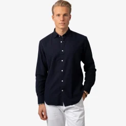 Twill Brushed Cotton Shirt Navy