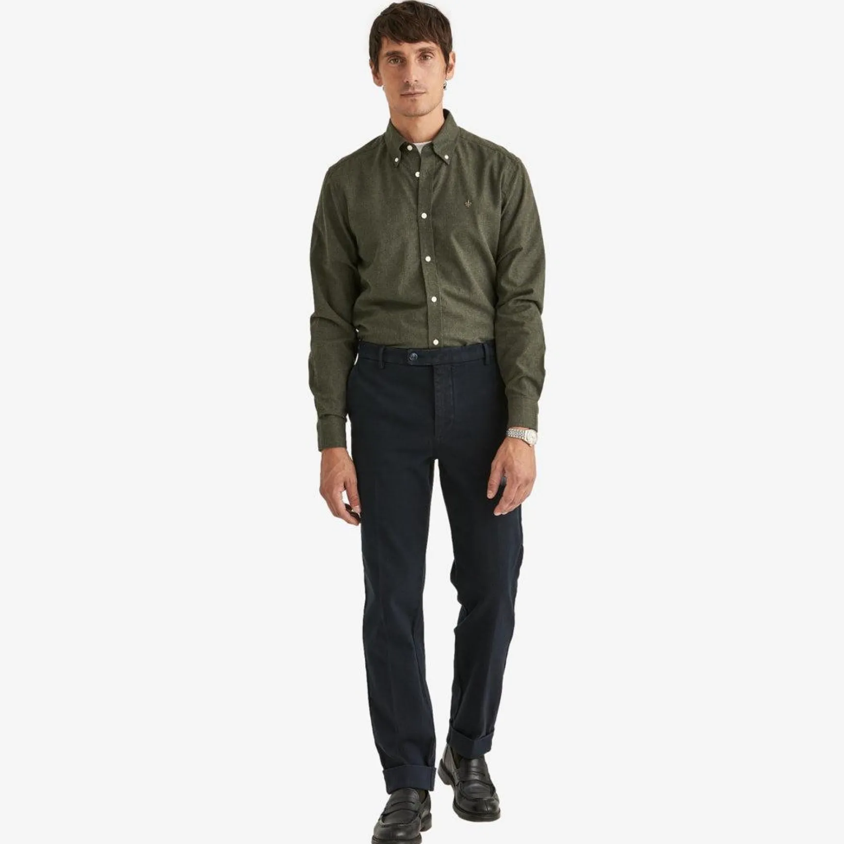 Watts Flannel Shirt Olive