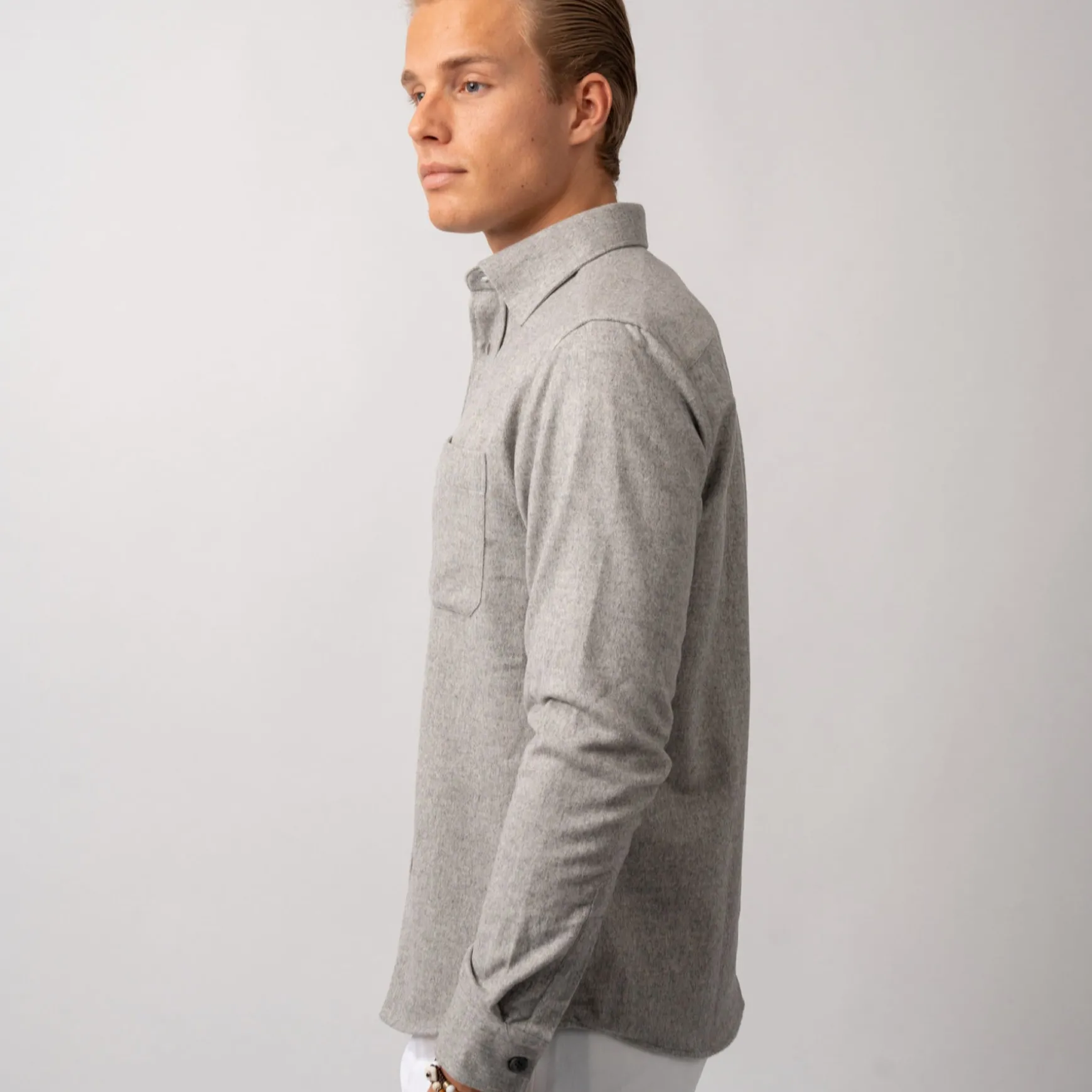 Wool Overshirt Light Grey
