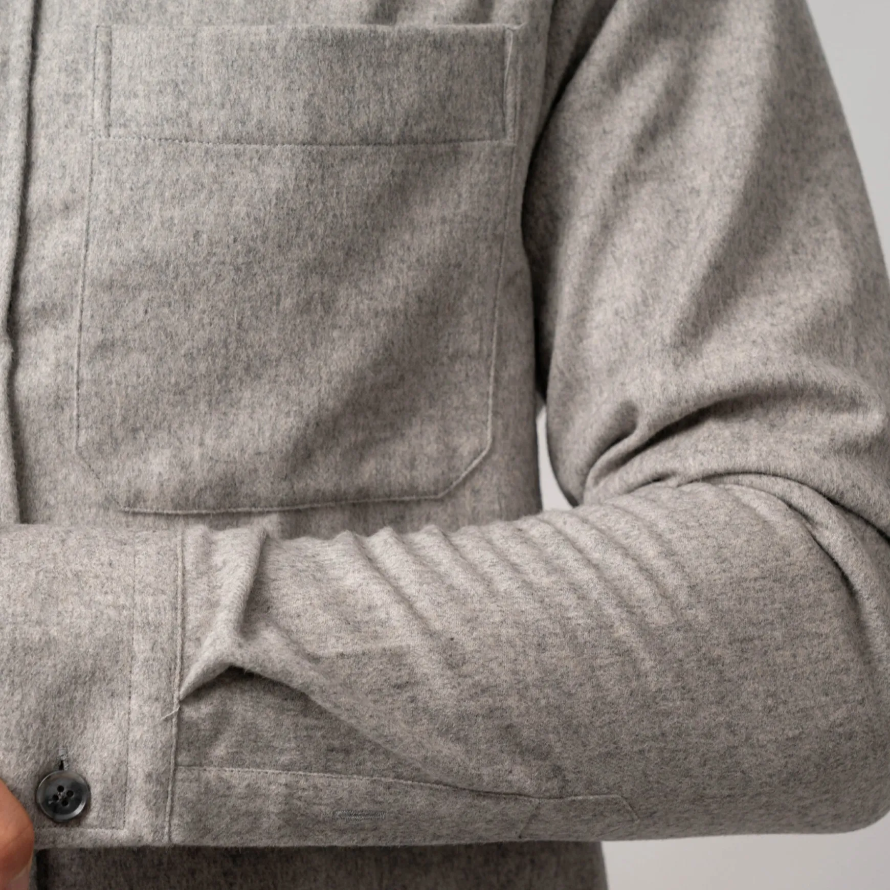 Wool Overshirt Light Grey