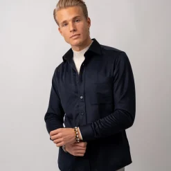 Wool Overshirt Navy