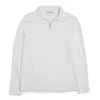 Zip Polo Long Sleeve White
